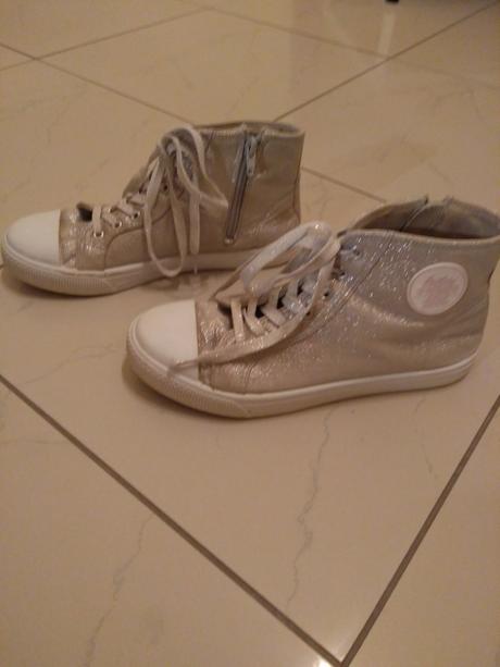 Dievčenské tenisku strieborné f&f, f&f,38