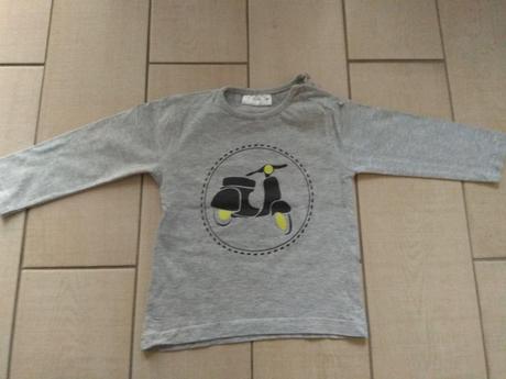 Šedé tričko so skútrom, baby club,86