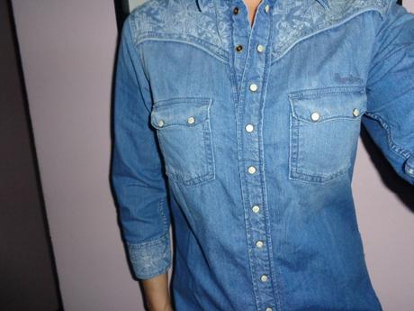 Riflová košeľa, pepe jeans,s