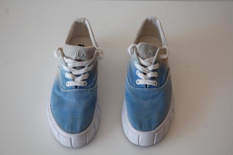 Štýlové ombre tenisky na platforme, fila,38