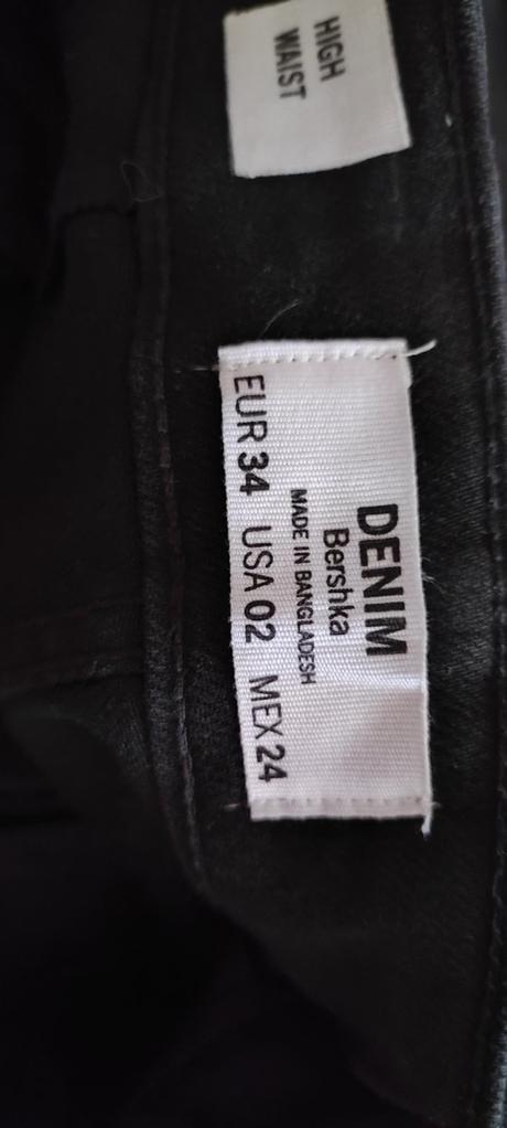 Čierna denim mini sukňa, bershka,xs