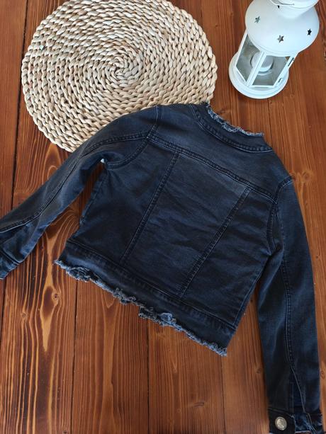 Riflová bunda tmavošedá 122, 122