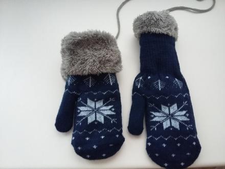 Nové pletené extra teplé rukavičky, 