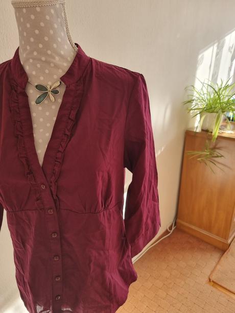 Bordová blúzka dorothy perkins 40, dorothy perkins,40