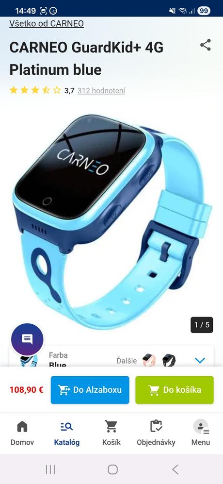 Smart hodinky carneo guardkid+ 4g platinum, 