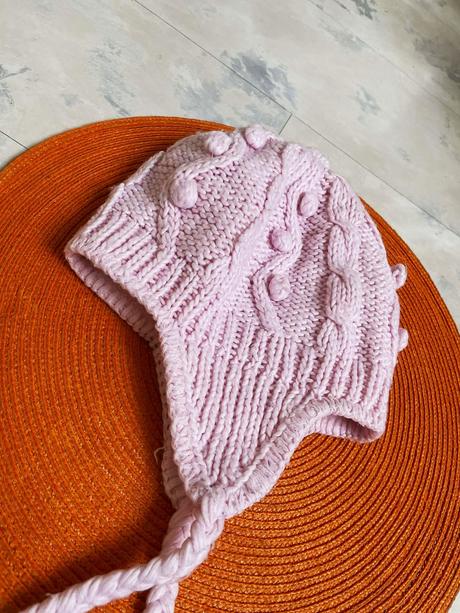 Teplá čiapka podšitá flisom 74/80, h&m,80