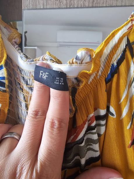 Žlté kvetované šaty, f&f,44