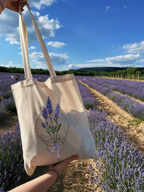 Plátené, ručne maľované tašky, 