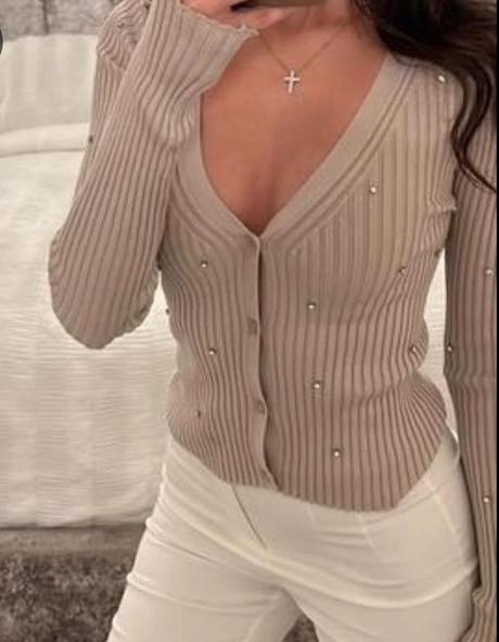 Svetrík so zirkónmi h&m, h&m,xs