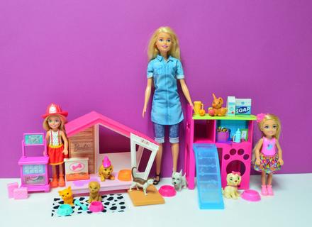 Barbie, chelsea a zvieratká set, 