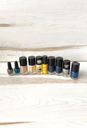 10ks laky na nechty opi, catrice, essence sada,
