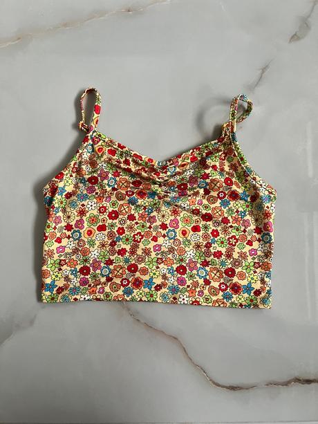 Tričko crop 1x oblečené, 158