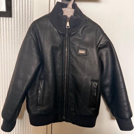 Dolce&gabbana kožená bunda s logom vel.3, 98