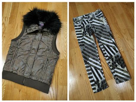 Jesenná vesta s kožušinkou, xs