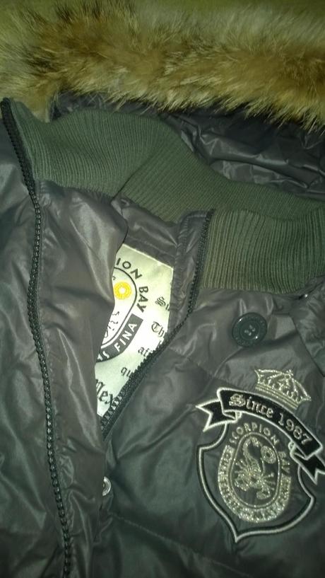 Zimná paperová bunda s pravou kožusinou 134/146/52, 146