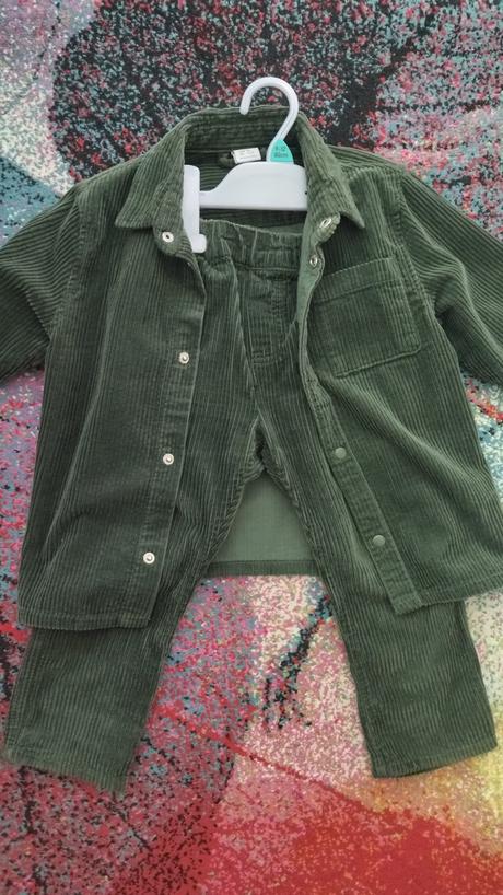 Olivový mendžestrový komplet, lindex,98