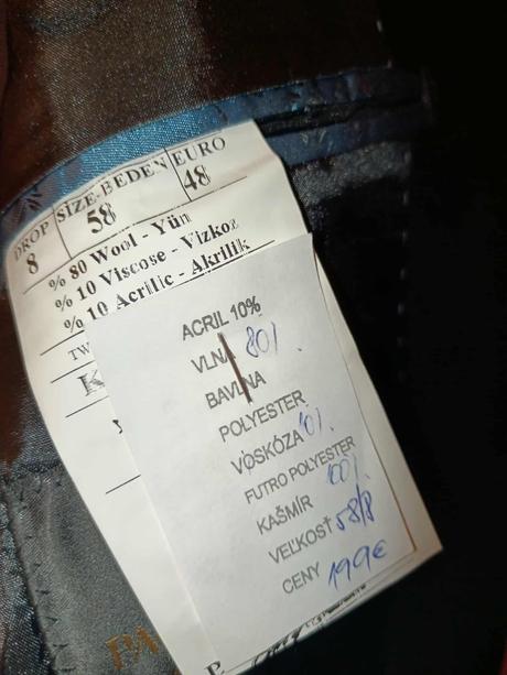 Paco romano nový kašmírový komplet sako+nohavice, <50