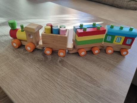 Vláčik drevený skladací, 