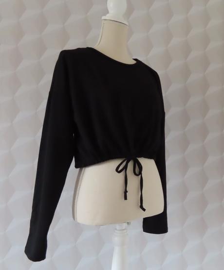 Čierny croptop fischerfield, veľ.l, l