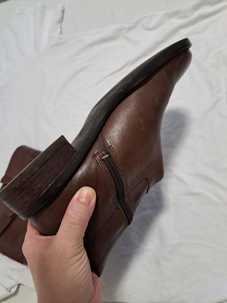 Hnede cizmy ecco, ecco,38