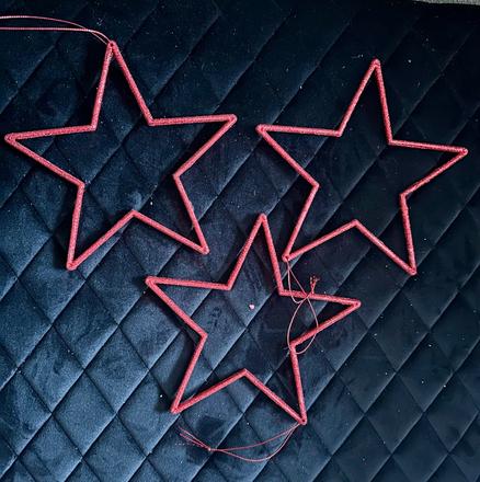 Vianočné ozdoby závesné hviezdy 3 kusy, 