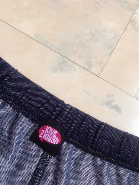 Tenká riflová úpletová sukňa, m