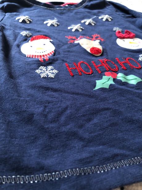 Tmavomodré vianočné tričko, matalan,98