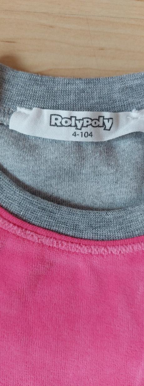 Dievčenská plyšová tepláková súprava, roly,104