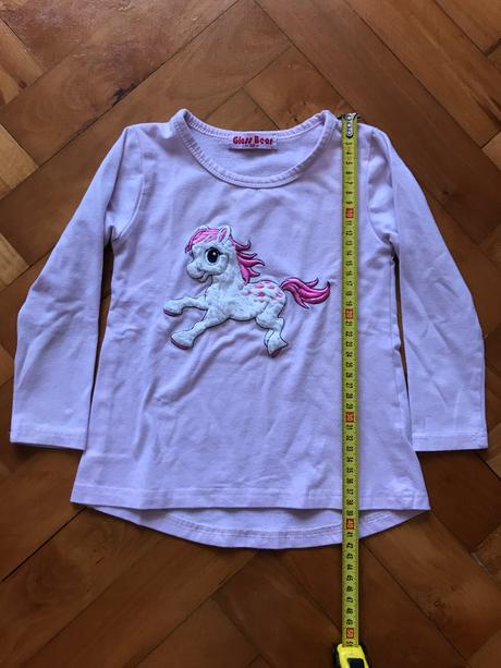 Bledoružové tričko s koníkom - veľ. 98, 98