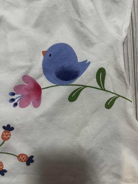 Moderné tričko s vtáčikmi, mayoral,80