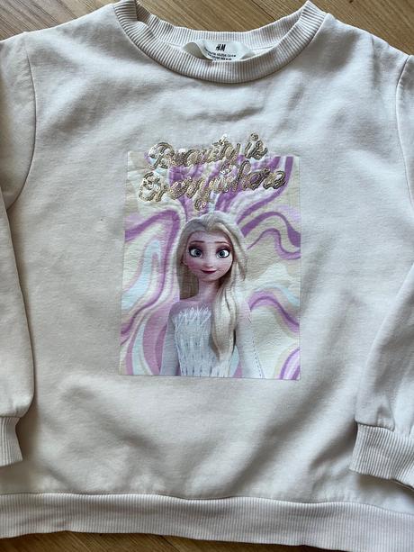 Mikina h&m elsa frozen - super stav 110/116, h&m,110