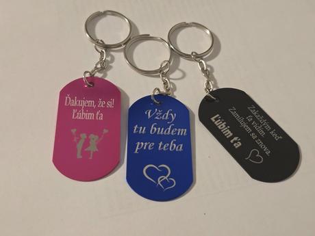 Kľúčenka s vlastným textom, 