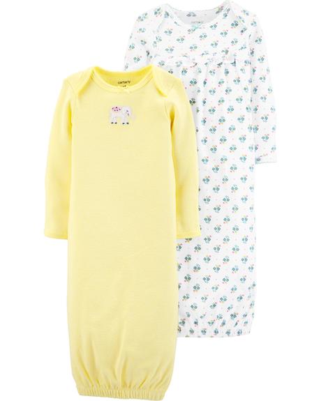 2 pack kojenecké spacie šaty carters usa, carter's,<50