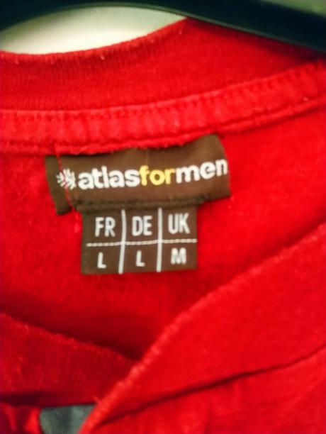 Pánske tmavo červené tričko, atlas, m, m