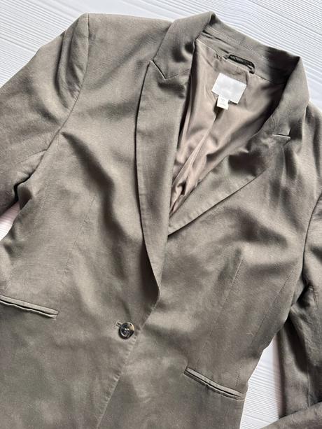 H&m - olivový blazer, h&m,xs