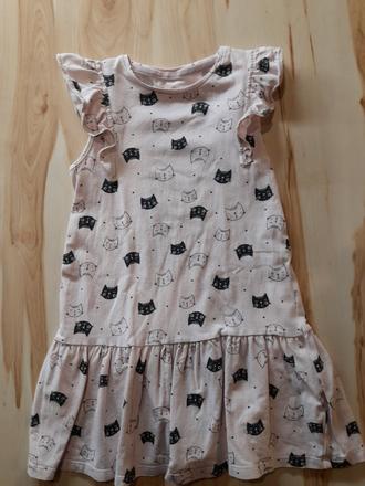 Ružové šatky s mačičkami, f&f,110