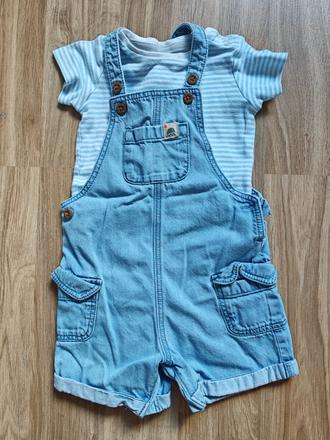 Riflové kraťasy + body 9-12m, f&f,80