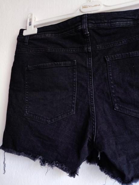 Čierne riflové kraťasy šortky medium waist esmara, esmara,40