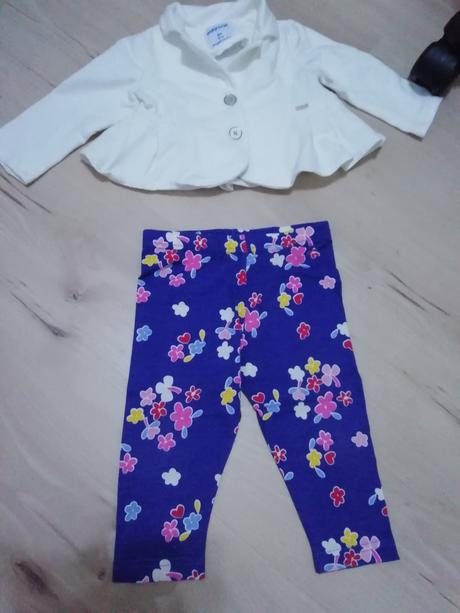 Kvetovane leginky 62/68- top stav, 68