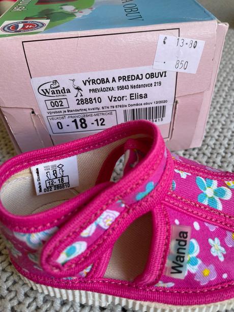 Papuče detské dievčenské, veľ. 18, wanda,18