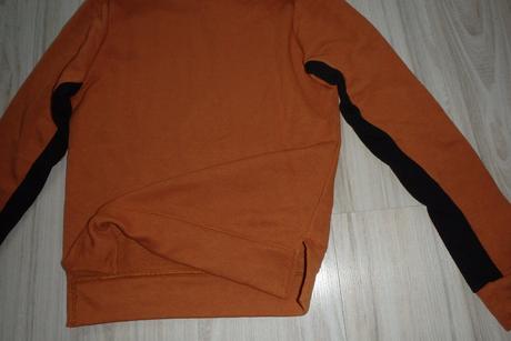 Oranžová mikina s kapucňou, v. m/l, l