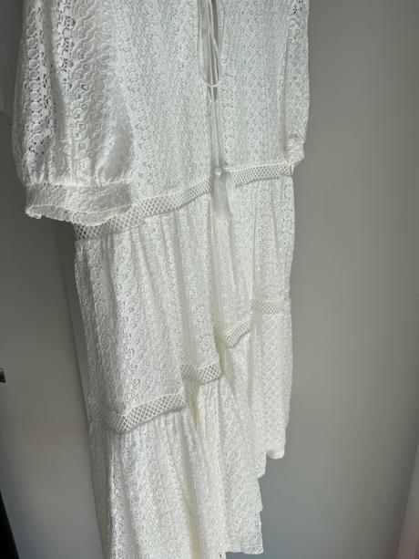Reserved čipkovane šaty biele, reserved,m