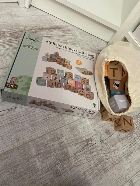 Jouéco drevené kocky the wildies family abeceda so, 