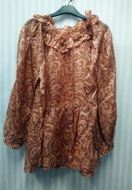 Karnevalová staroružová maxi blúza, xxxl a viac,