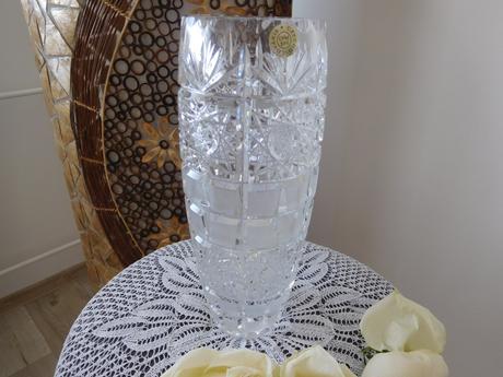 Krásna kryštálová váza -top top stav, 