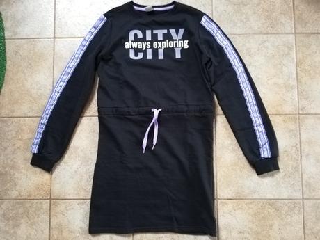 Dievčenské mikinové šaty, veľ. 158/164, kik,158