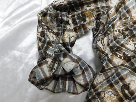 Kvalitna košelova bluzka s roll-up rukavmi, c&a,42