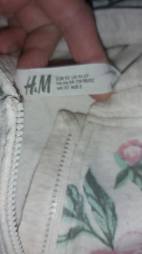 Kvietkova mikina, h&m,92