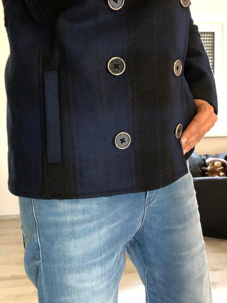 Dc krátky kábat tmavomodrý, m