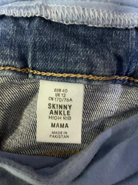 Tehotenské rifle, h&m,40